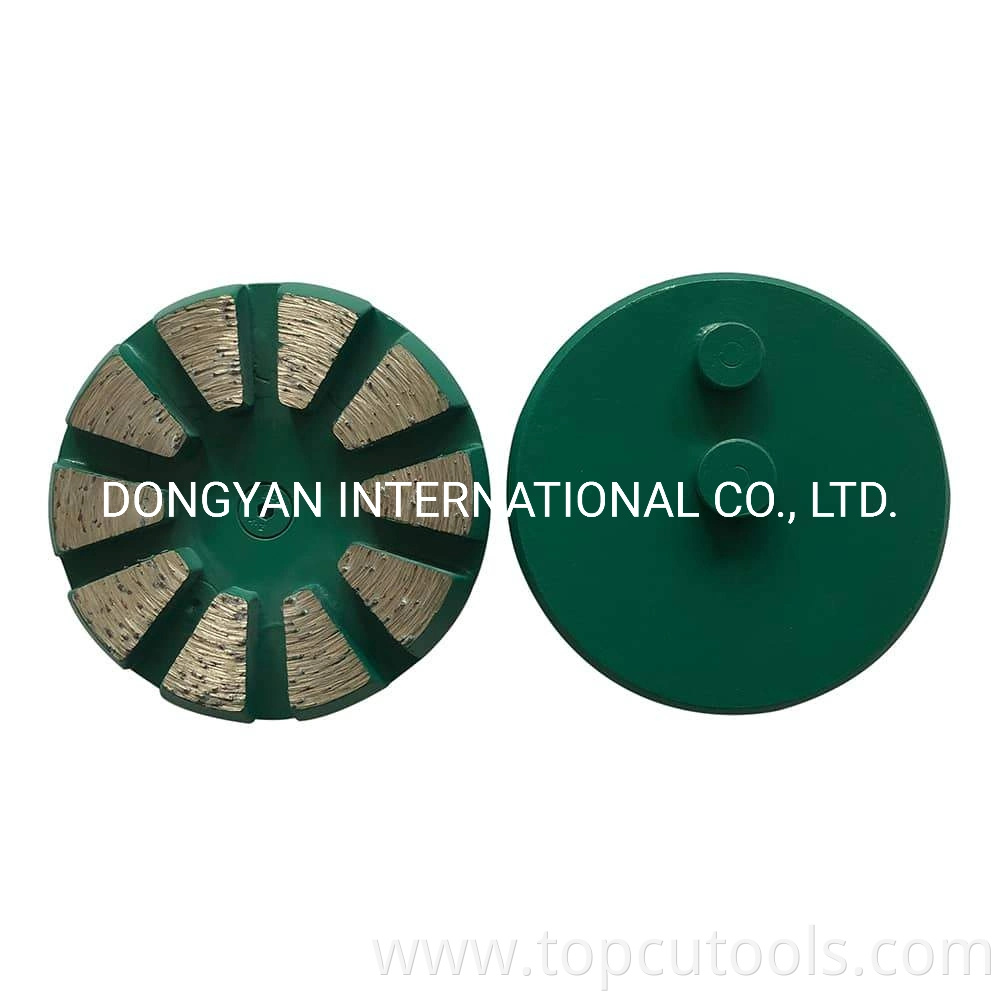 8 Segments Diamond Floor Grinding Pucks Plug Tools Manufacturer